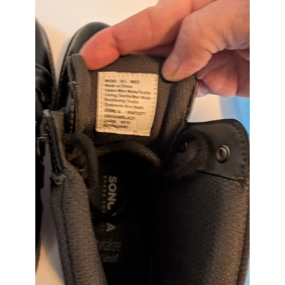 Men's Sonoma Black Boots Size 8 1/2 New Without Box